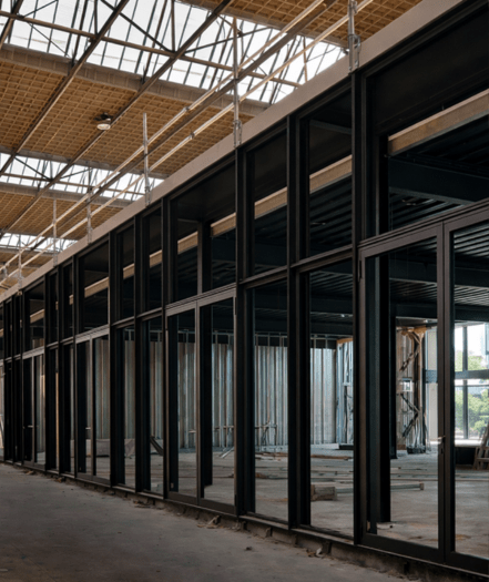 FD120 steel fire door used in high risk commercial area