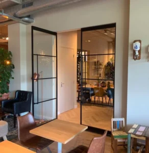 Internal Steel French doors - 3 bars