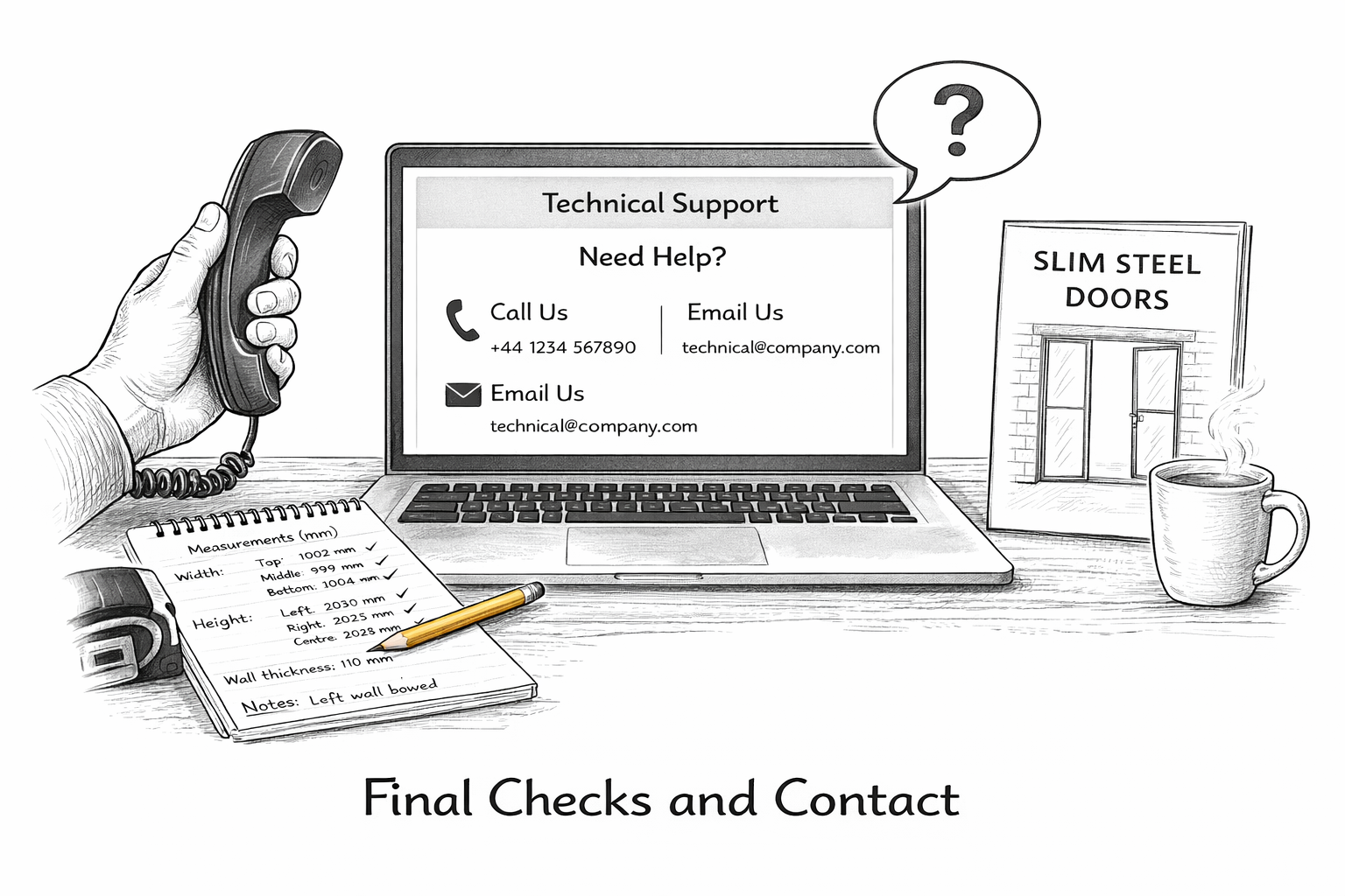 Final checks before ordering a steel door