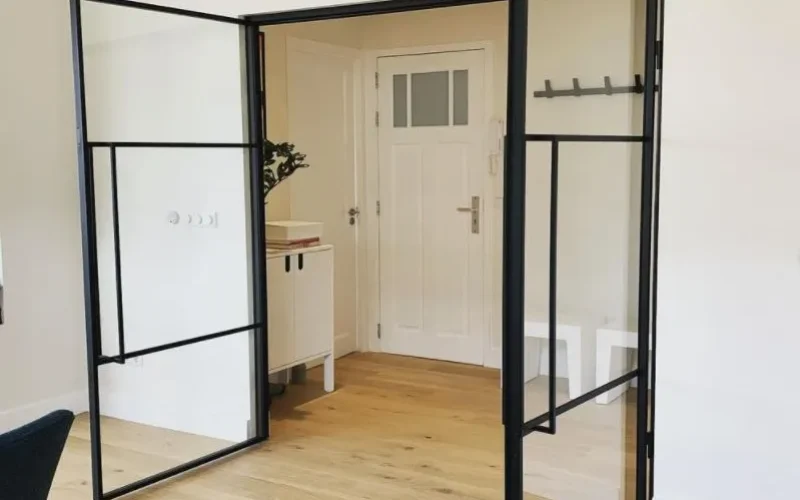 Internal Steel French doors - opened